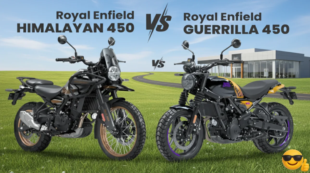 Royal Enfield Guerrilla 450 vs Himalayan 450
