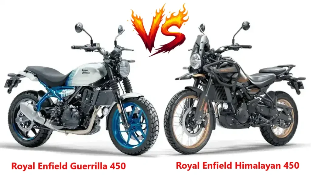 Royal Enfield Guerrilla 450 vs Himalayan 450